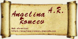 Angelina Romčev vizit kartica